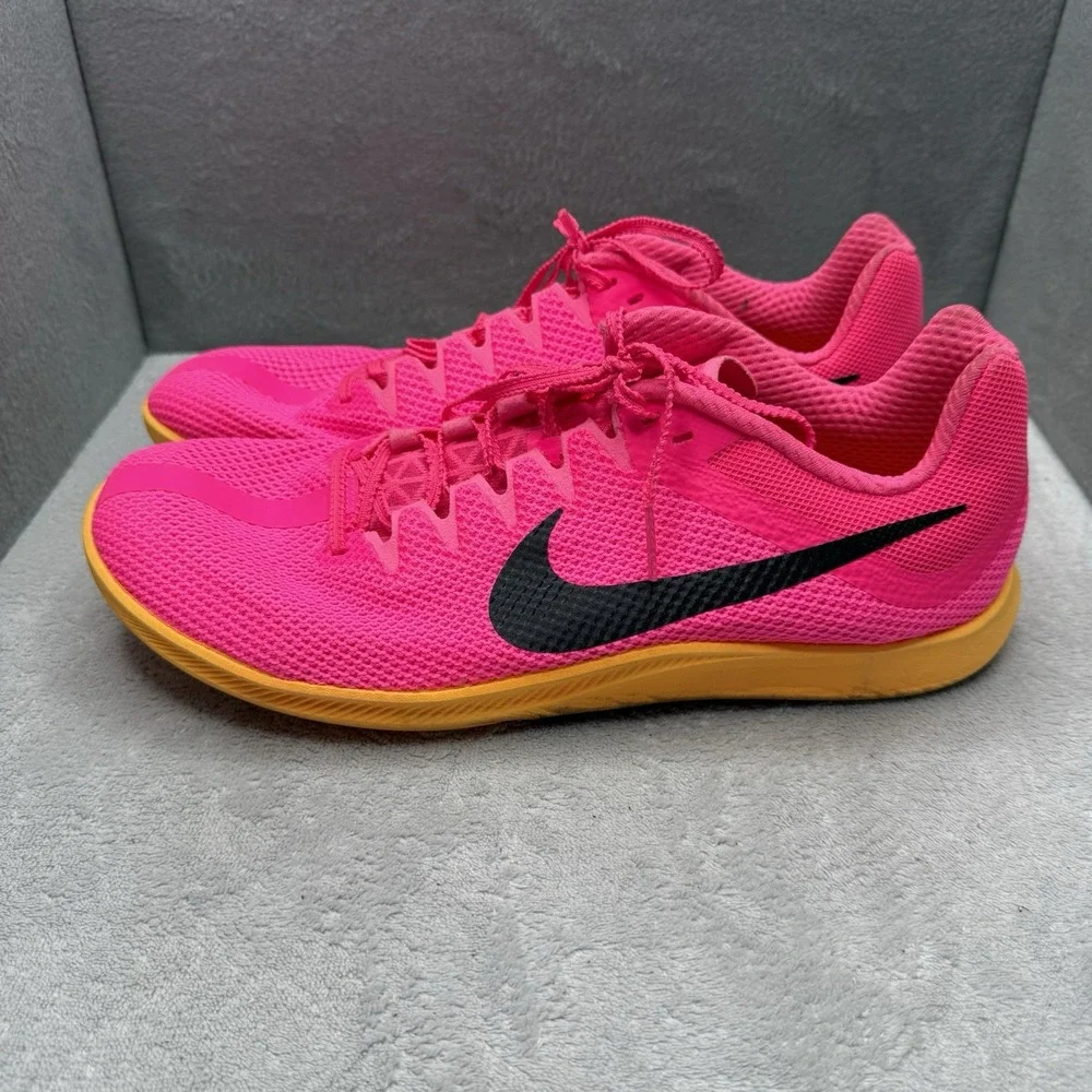 Nike Zoom Rival Distance Track Spikes Hyper Pink Orange Men's 11 Women's 12.5